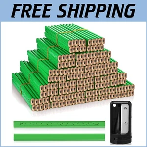 200 Retractable Carpenter Pencils with 2 Sharpeners for Versatile Wood Marking - Picture 1 of 9