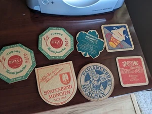 VINTAGE BIERUNTERSETZER KONVOLUT DEUTSCHLAND 40er Jahre: Spatenbrau ThomasBraeu Carlsberg Tuborg - Bild 1 von 2