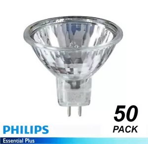 50 x PHILIPS 12V 35W MR16 Gu5.3 Halogen Light Lamp Globes Bulbs Wide Beam 60D - Picture 1 of 2