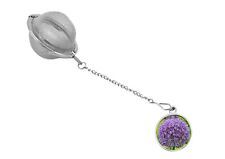 Alliums Flower ref1z1 DOME on a Tea Leaf Infuser Stainless Sphere Strainer