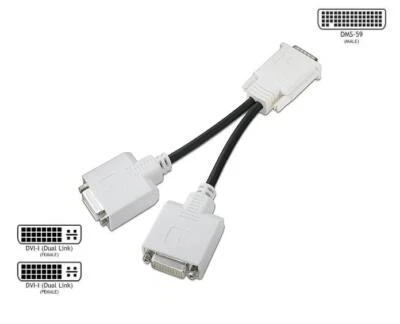 HP DMS-59 to Dual DVI Y-Splitter Cable  BLK1016 - Image 1 of 4