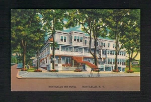 UNPOSTED LINEN 1930's Postcard - Monticello, New York - MONTICELLO INN - Picture 1 of 2