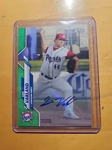 2020 Topps Pro Debut Auto Green Gus Varland Auto 74/99 Stockton Ports Parallel - Picture 1 of 3