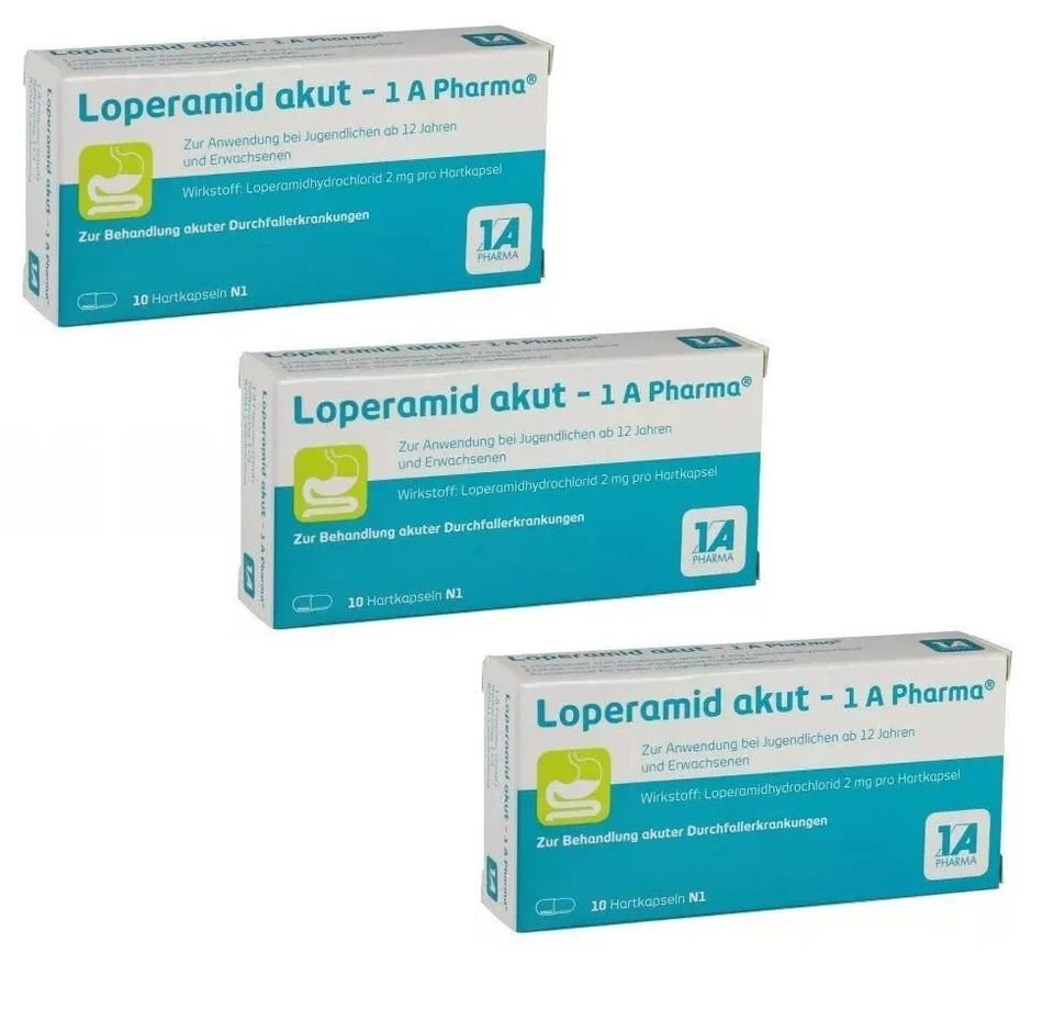 1 A PHARMA GMBH 3x LOPERAMID akut-1A Pharma 10 Hartkapseln PZN: 1338066