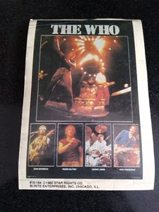 Vintage 1980 THE WHO SELF ADHESIVE STICKER, ROCK Roger Daltrey, Pete Townshend. - Picture 1 of 4