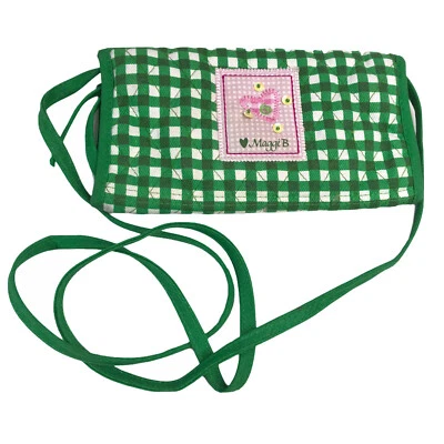 Cartera bandolera acolchada MAGGI B verde a cuadros de guinga Best Friends  Foto 1 de 4