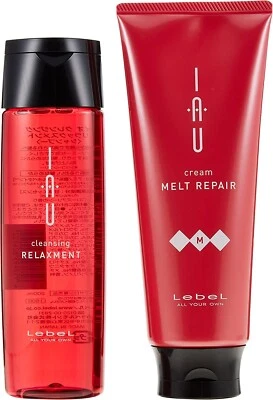 LebeL IAU Cleansing  Relaxment Shampoo 200ml & Cream Melt Repair Treatment - Image 1 of 2