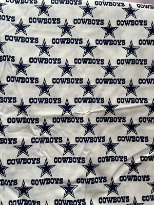 3 Yards Vintage NFL Football Cotton Fabric Cowboys 112” X 58” - Image 1 of 3