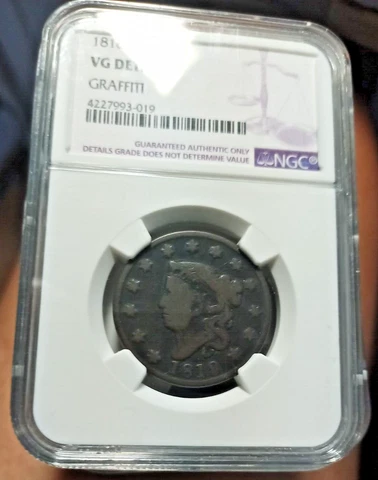 GRADED US LARGE CENT(6)1818-1831-4(VG)2(VF) Cover