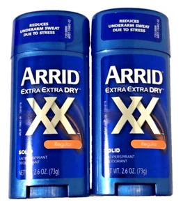 Arrid XX Extra Extra Dry Regular Antiperspirant Deodorant Solid 2.6 oz Lot of 2 - Picture 1 of 5