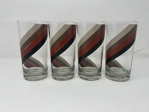 70s Vintage Cera Highball Cocktail Drinking Glasses Set of 4 - Picture 1 of 10