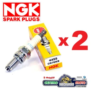 2 Bougies Moto Scooter NGK 4455 CR7EKB - Photo 1/1