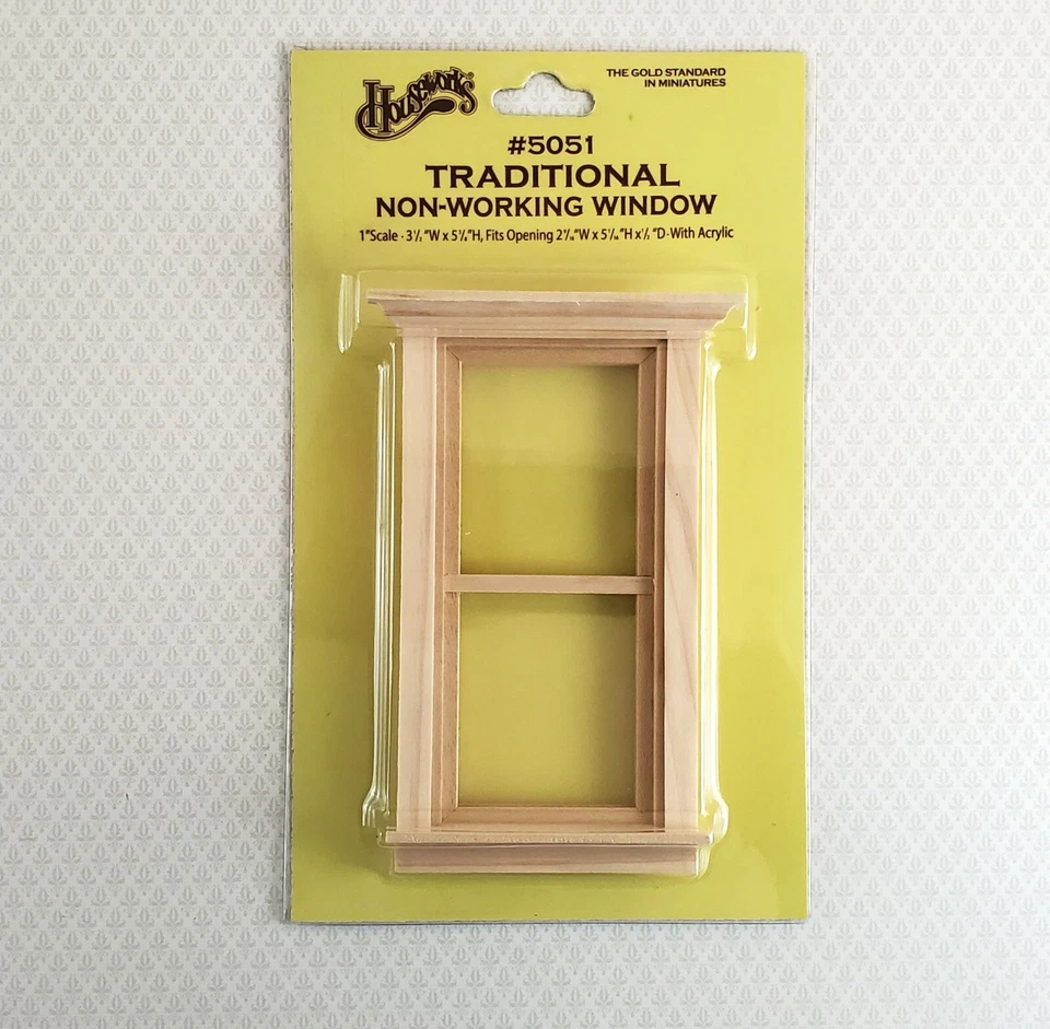 Dollhousetraditional Non-working Window Scale1 12 Miniature by Houseworks 5051