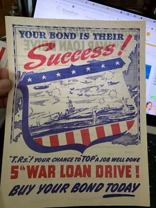 Folleto de ventas de papel de unidad de venta de papel de la Segunda Guerra Mundial Boston MA - Imagen 1 de 2