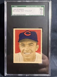 1949 Bowman #81 Virgil Stallcup SGC 70 EX + 5.5