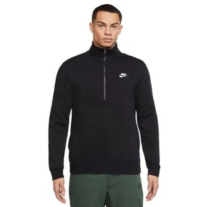 Men's Nike Club Quarter Zip Pullover Black S - Picture 1 of 1