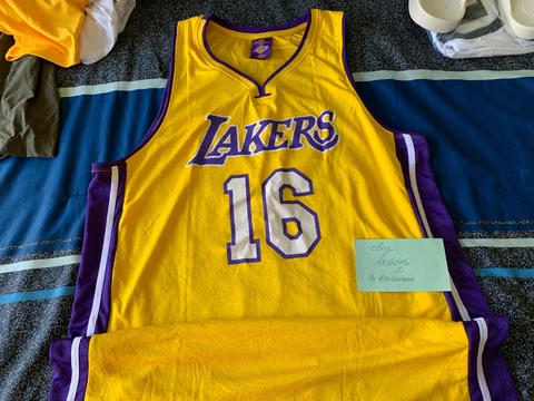 Los Angeles Lakers Pau Gasol Jersey Retirement XL Stadium Giveaway 16 kobe sga Cover