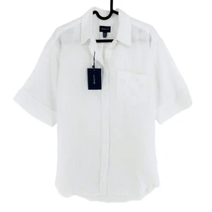 GANT White Relaxed Short Sleeves Linen Chambray Shirt Size EU 34 UK 6 US 4 - Picture 1 of 10