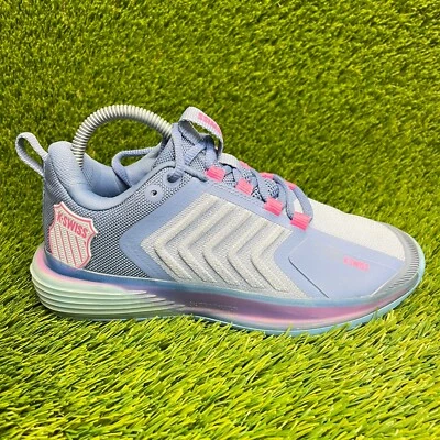 Tenis para correr K-Swiss Ultrashot 3 para mujer talla 7 azul gris rosa Foto 1 de 4
