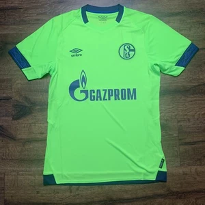 Umbro Mens Schalke Gazprom Jersey FC Size Small Volt Green - New - Picture 1 of 6