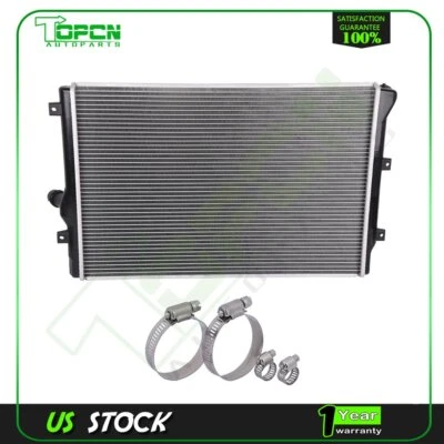 For 2006 2007-2013 Seat Leon Radiator 2822 With Universal Oil Hose Clamps Kit - Image 1 of 4