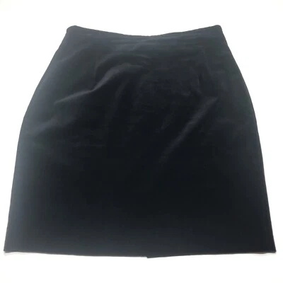 Falda Bloomingdales Mujer Talla 32 Negra Imitación Terciopelo Recta Trasera Cremallera Forrada Foto 1 de 4