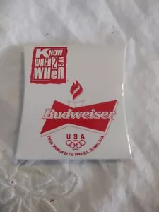 Zwei Vintage Budweiser 1996 USA Olympia Werbe Nähset ungeöffnet NOS - Bild 1 von 3