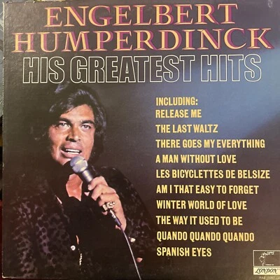 Engelbert Humperdinck Album Vinyl London 1974 His Greatest Hits PAS 71067 - Image 1 of 3