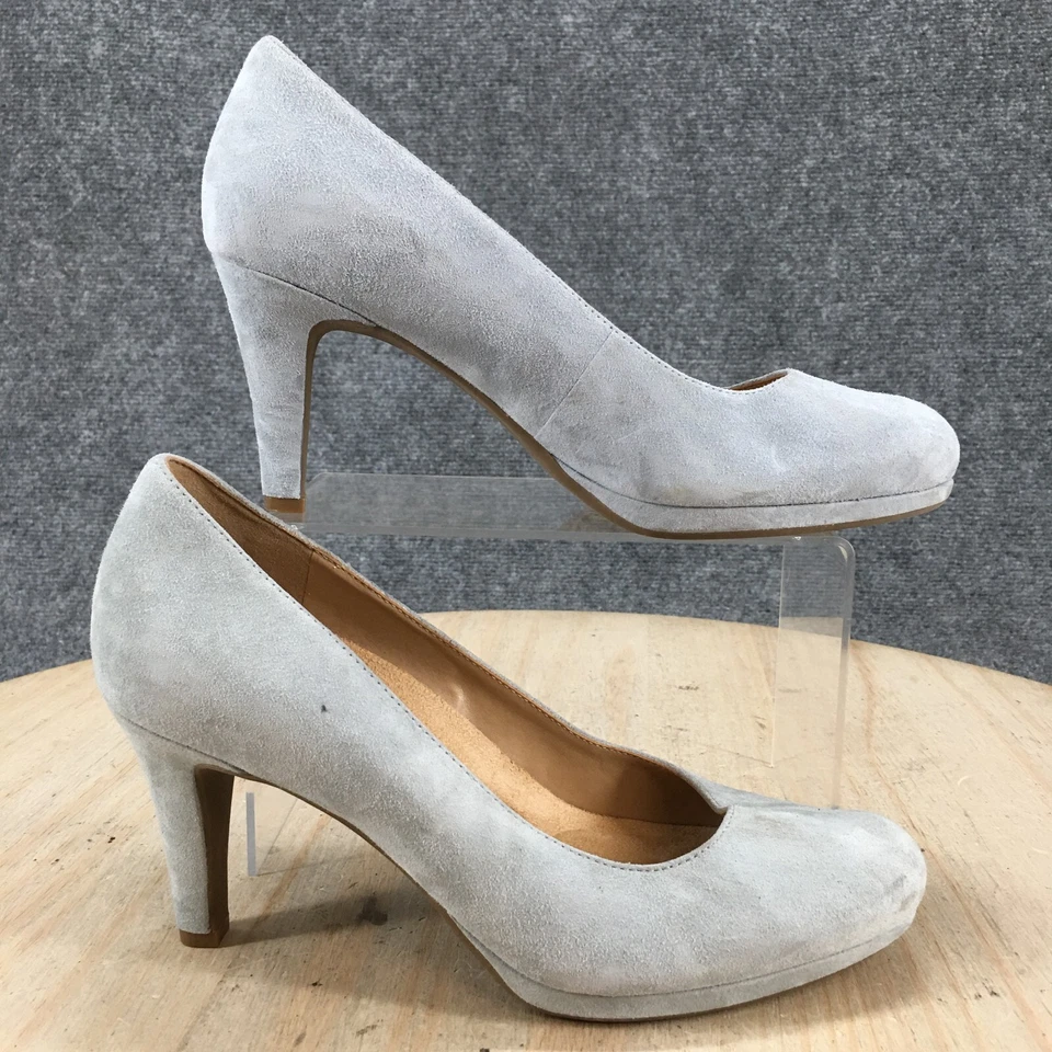 Zapatos de salón Naturalizer para mujer 6,5 N Michelle informales sin cordones gatito gamuza azul Foto 1 de 4