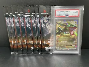 2012 Pokemon Rayquaza EX Dragons Exalted 85/124 GEM MT PSA 10 + AOT Weiss - Picture 1 of 2