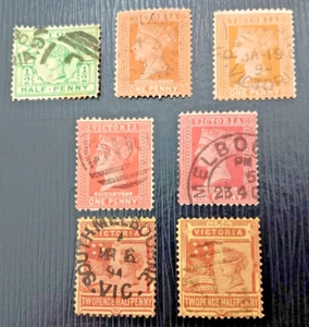 🔹 AUSTRALIA - VICTORIA - 1890/ 99 Queen Victoria - "STAMP DUTY" - USED PART SET - Picture 1 of 1