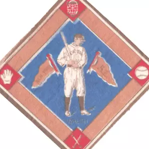 C1914 NY New York Yankees Jimmy Walsh Baseball Tabak Filz B18 Decke blau hellbraun - Bild 1 von 3