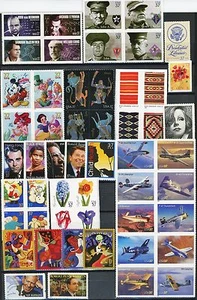 Juego de 84 estampillas de EE. UU. 2005 montadas como montadas incluye 3 hojas ver 4 escaneos - Imagen 1 de 4