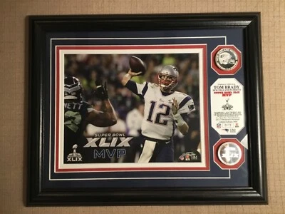 Tom Brady Super Bowl XLIX MVP Highland Como Nuevo Foto Enmarcada Edición Limitada Foto 1 de 4