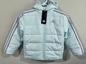 Girls Adidas Halo Mint Cozy Puffer Jacket Coat Size 4/5 - Picture 1 of 6