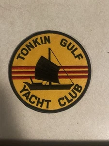 TONKIN GULF YACHT CLUB VIETNAM MILITARY VETERAN IRON ON PATCH - Picture 1 of 3