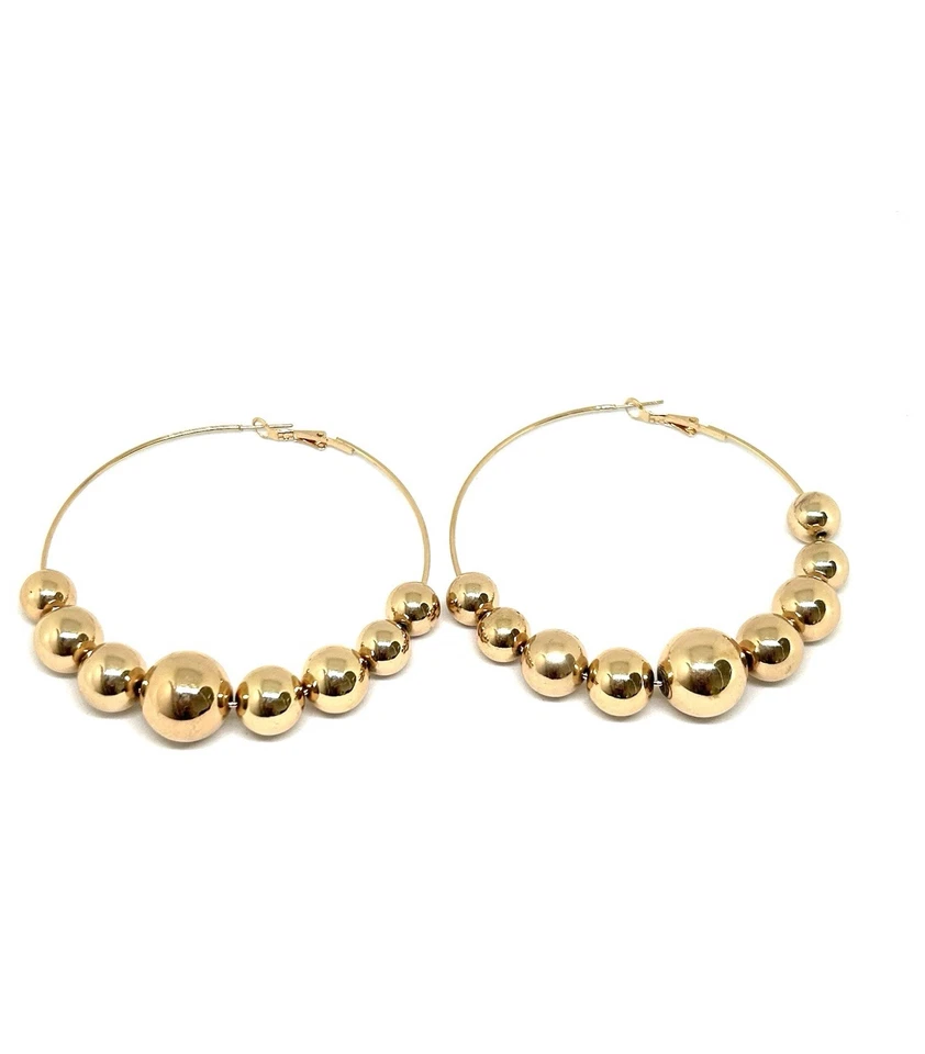 Statement Perlen Creolen gold - Bild 1 von 1