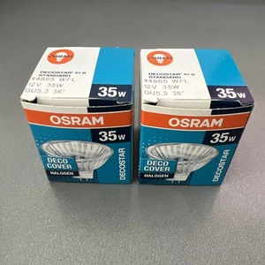 2x Osram 44865 WFL Decostar 51 Standard 35W 12V 36D MR16 GU5.3 Halogen - Picture 1 of 6