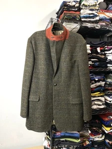 Vintage Harris Tweed Pure Wool Jacket Blazer Green XL Size - Picture 1 of 13