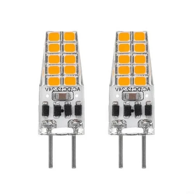 2pc GY6,35/G6.35 LED SMD Sparlampe Leuchtmittel Birne Warmweiß AC/DC 12-24V* - Bild 1 von 4