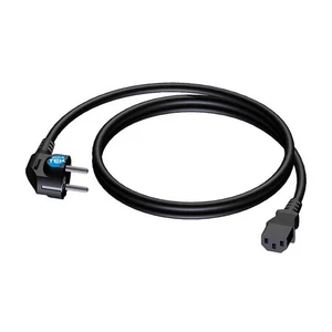 Netzkabel Desktop-Computer Ups Desktop Stecker Auslauf Schuko 1M 1 Meterware - Afbeelding 1 van 6
