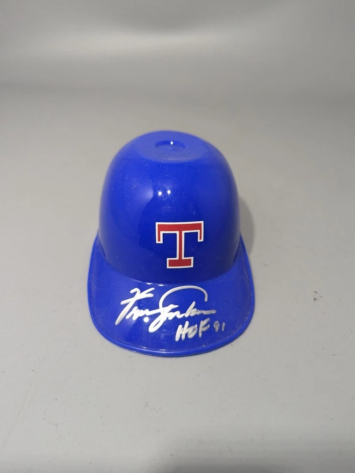 FERGIE JENKINS HOF Signed Helmet Autographed Mini Helmet TEXAS RANGERS - Image 1 of 3