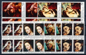 LS63231 Belgium Rubens art paintings blocks of 4 MNH - Picture 1 of 1