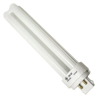 GE 97613 F26DBX/841/ECO4P 26W T4 Double Tube CFL 4pin G24q-3 4100k Cool White - Image 1 of 3