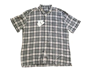 Barbour Shirt Mens XL Bleached Pine Tartan Short Sleeve Summerfit Plaid Casual - Picture 1 of 18