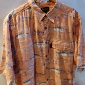 Guide Series Mens Button Up Fishing/Trout Cotton/Rayon Peach Size XLT - Picture 1 of 13