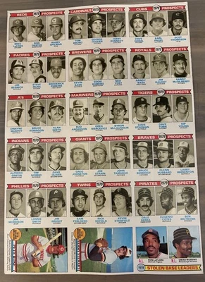 Hoja de béisbol Topps 1979 sin cortar Foto 1 de 4