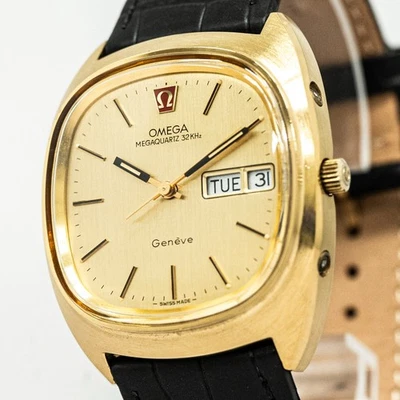*No Tariffs* Vintage OMEGA Geneve Megaquartz 32KHz Cal.1310 Push Crown 37mm Mens - Image 1 of 4