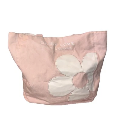 Daisy Love Tote Bag, by Marc Jacobs, Pink with white daisy preowned  - Image 1 of 4