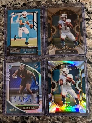 Dolphins rookie Lot Tua Tagovailoa Raekwon Davis Auto + Silver /149 - Image 1 of 4